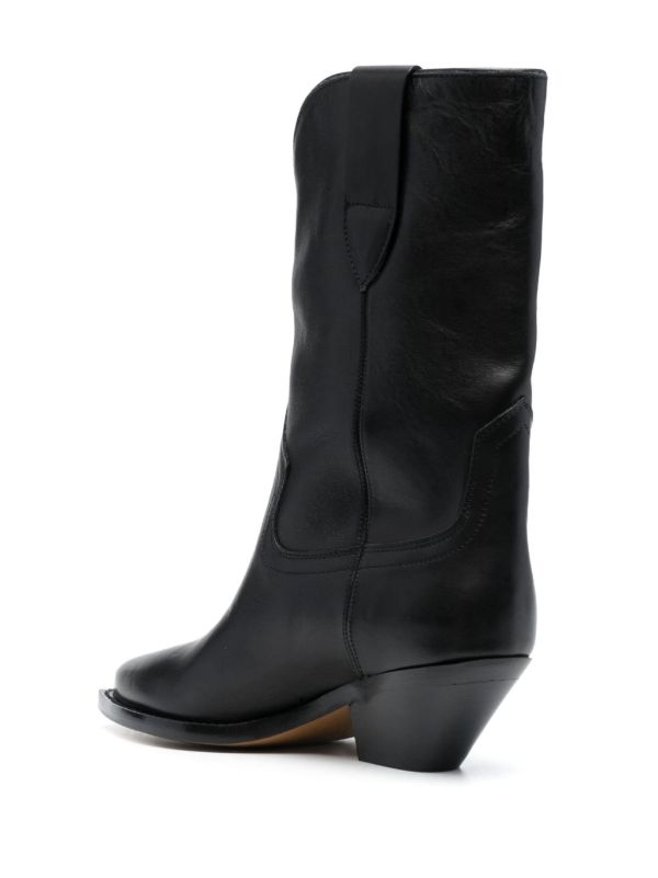 ISABEL MARANT Black Dahope 50 Leather Western Boots | Browns Boots