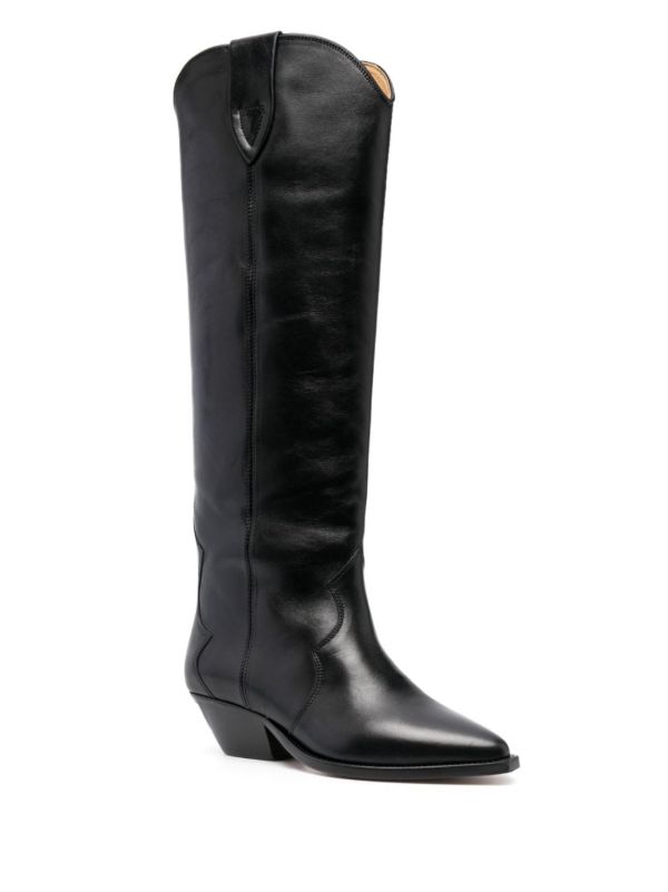 ISABEL MARANT Black Denvee 40 Leather Boots | Browns Boots