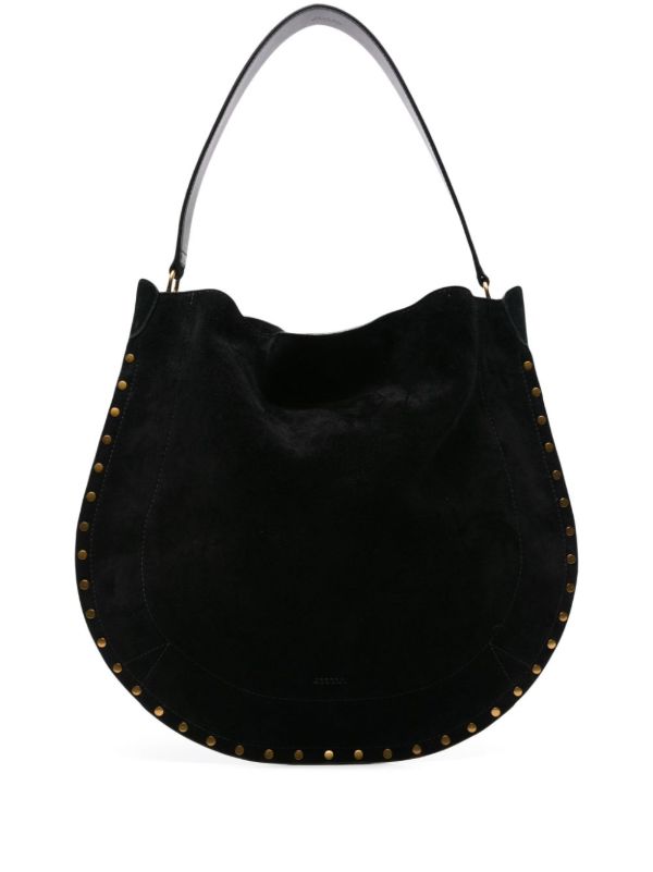 ISABEL MARANT Black Oskan Suede Shoulder bGa | Browns Shoulder Bags