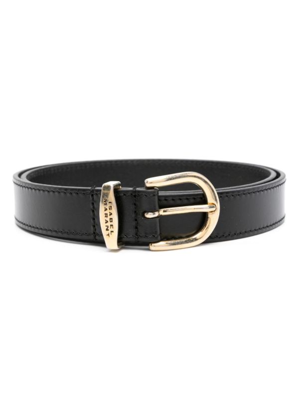 ISABEL MARANT Black Zadd Leather Belt | Browns Belts