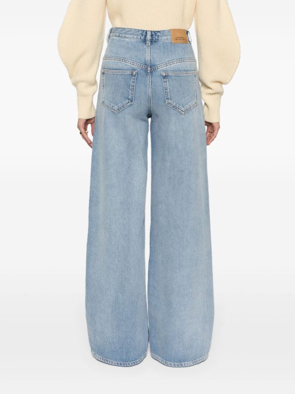 ISABEL MARANT Blue Lemony Wide-Leg Jeans | Browns Wide-Leg Jeans