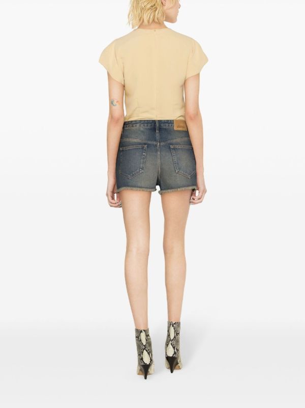 ISABEL MARANT Blue Lesia Denim Shorts | Browns Denim Shorts