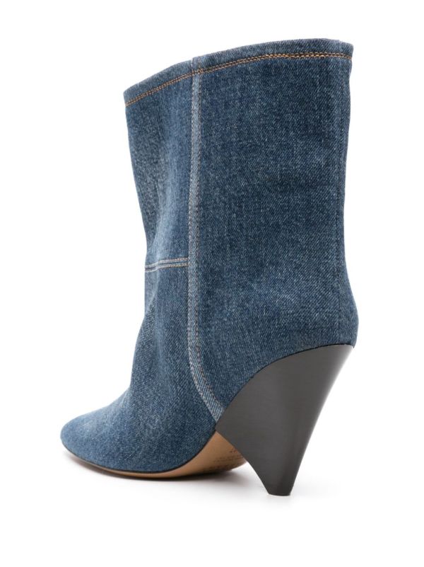 ISABEL MARANT Blue Miyako 90 Denim Boots | Browns Boots