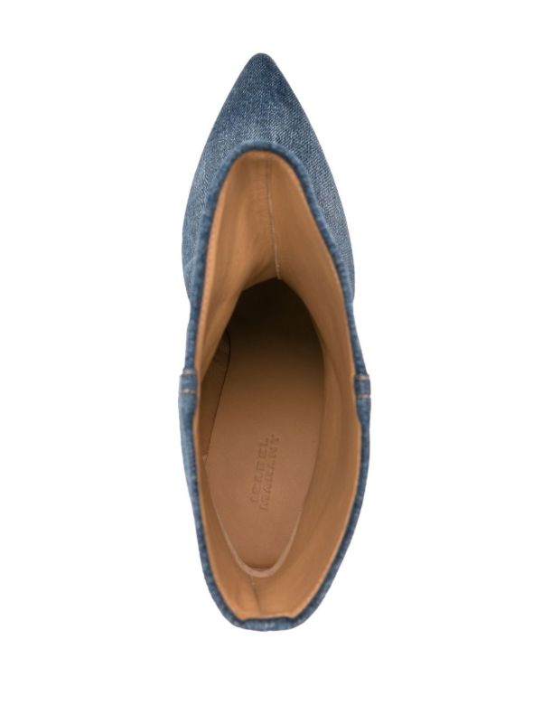 ISABEL MARANT Blue Miyako 90 Denim Boots | Browns Boots