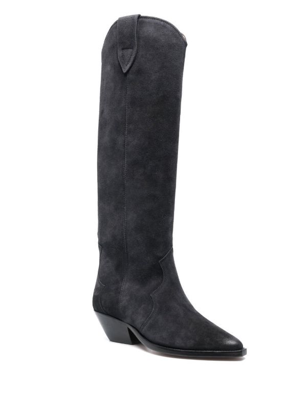 ISABEL MARANT Denvee 50mm Suede Knee-high Boots | Browns Boots