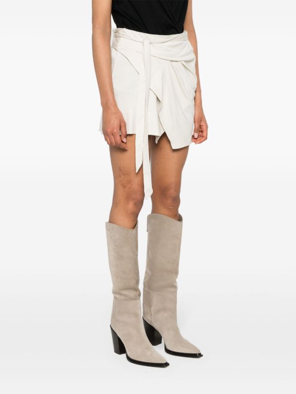 ISABEL MARANT White Berecine Wrap Mini Skirt | Browns Asymmetric & Draped Skirts