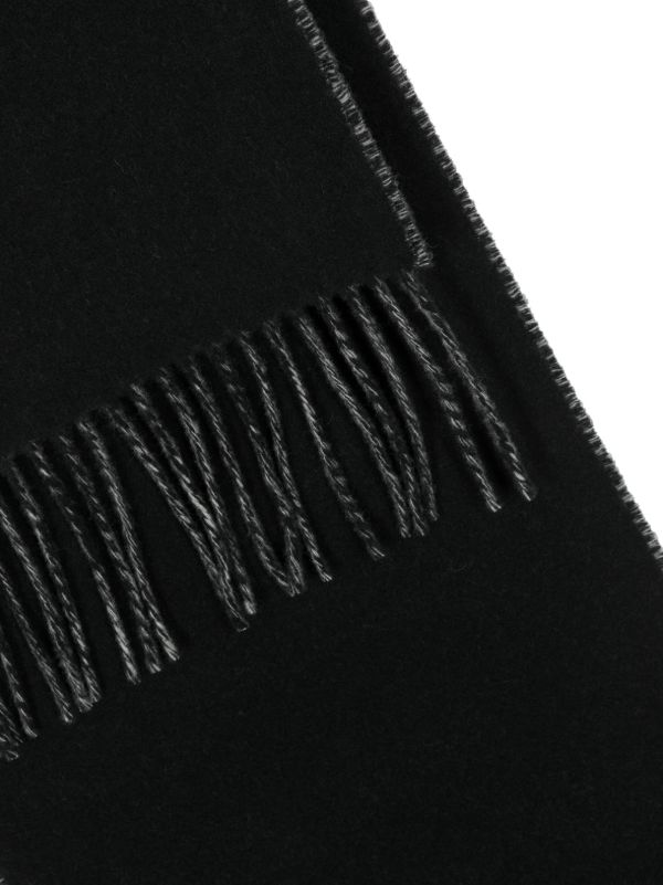 Jacquemus Black L'écharpe Logo Jacquard Wool Scarf | Browns Scarves