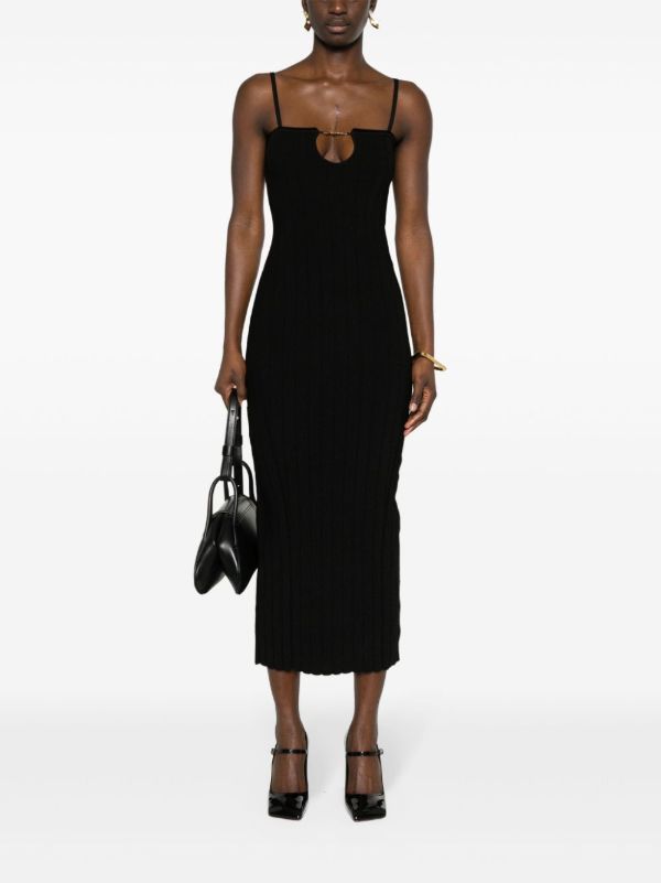 Jacquemus Black La Robe Sierra Midi Dress | Browns Day Dresses