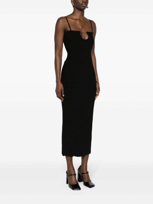 Jacquemus Black La Robe Sierra Midi Dress | Browns Day Dresses