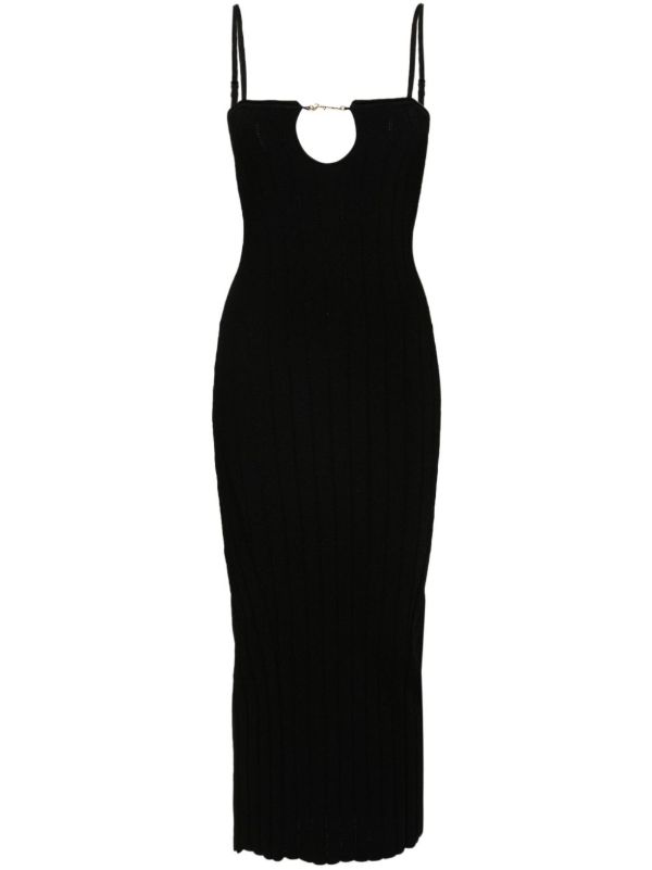 Jacquemus Black La Robe Sierra Midi Dress | Browns Day Dresses