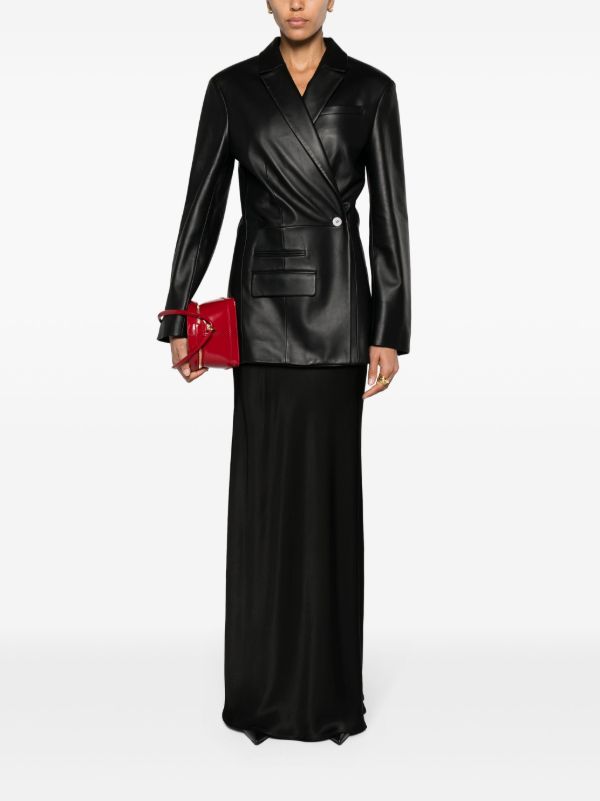 Jacquemus Black La Veste Tibau Leather Blazer | Browns Blazers