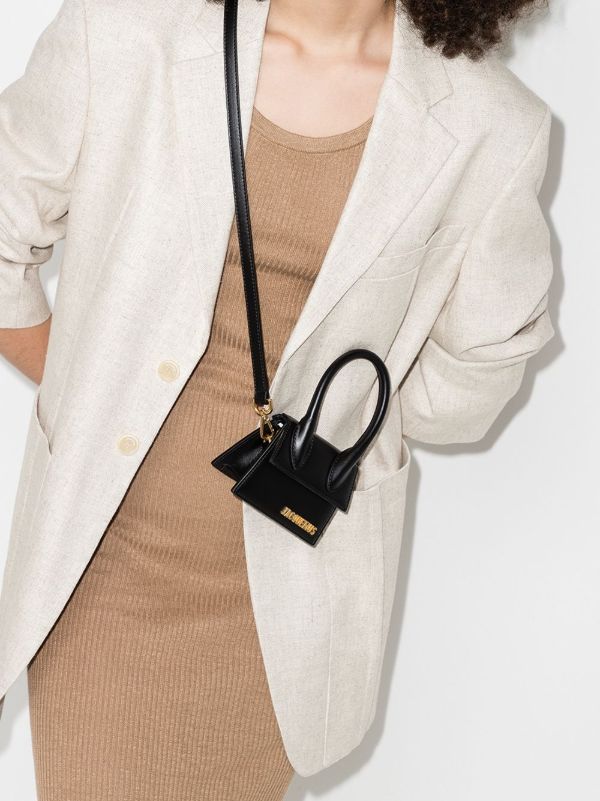 Jacquemus Black Le Chiquito Leather Mini Bag | Browns Top Handle Bags