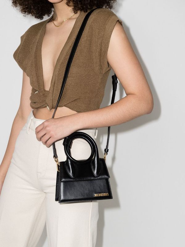 Jacquemus Black Le Chiquito Noeud Leather Top Handle Bag | Browns Top Handle Bags