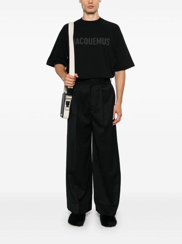 Jacquemus Black Le T-Shirt Typo Top | Browns T-Shirts