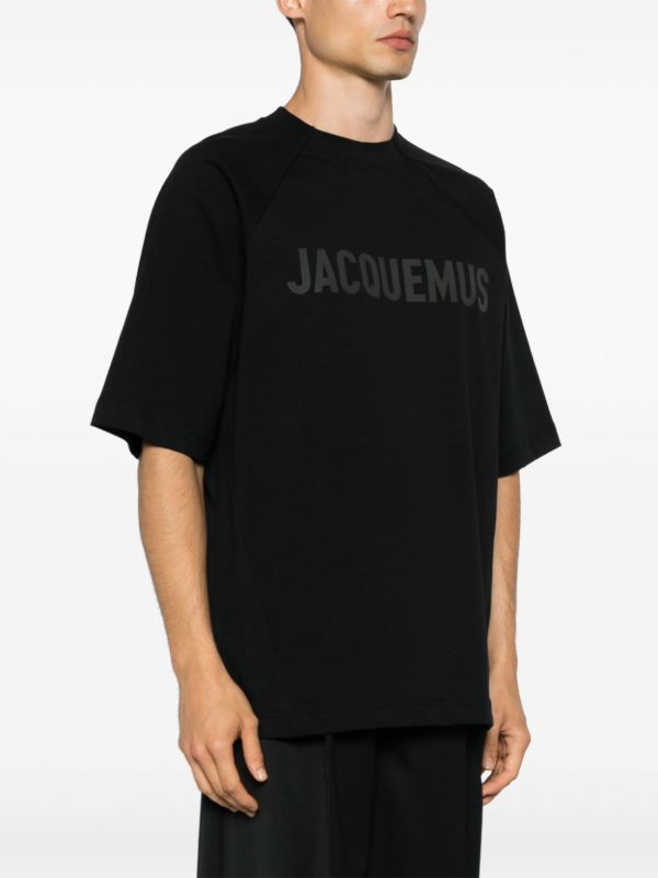 Jacquemus Black Le T-Shirt Typo Top | Browns T-Shirts