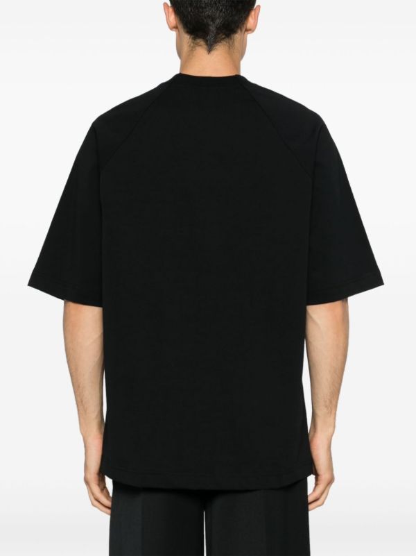 Jacquemus Black Le T-Shirt Typo Top | Browns T-Shirts