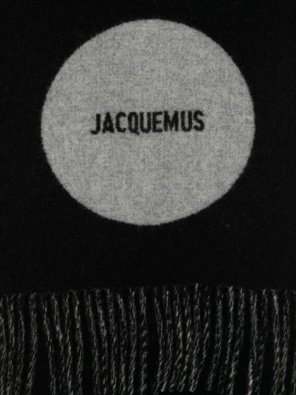 Jacquemus Black Logo Jacquard Scarf | Browns Scarves