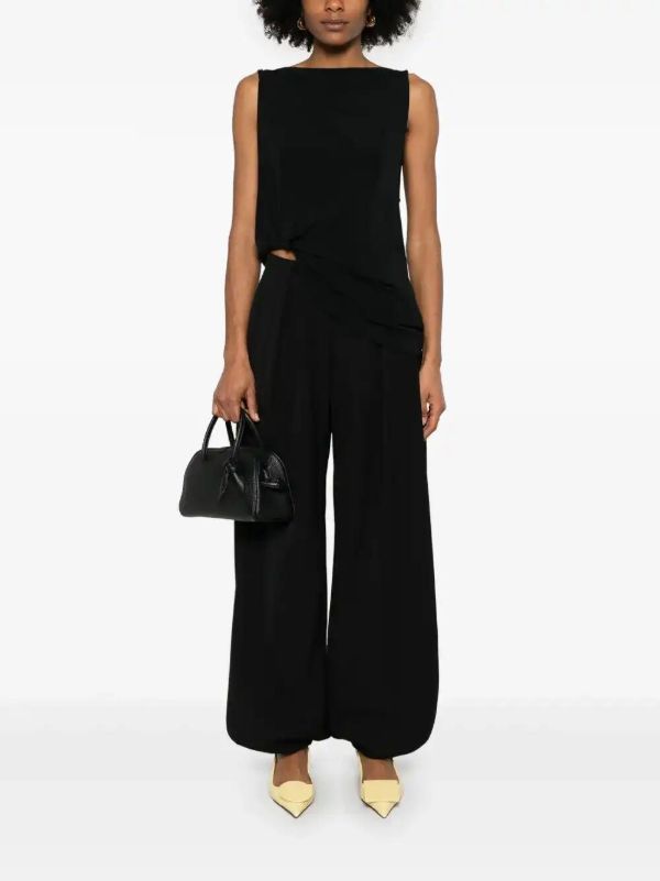 Jacquemus Black The Melao Trousers | Browns Wide-Leg Pants