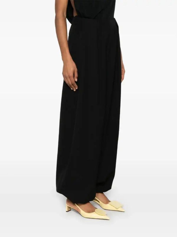 Jacquemus Black The Melao Trousers | Browns Wide-Leg Pants