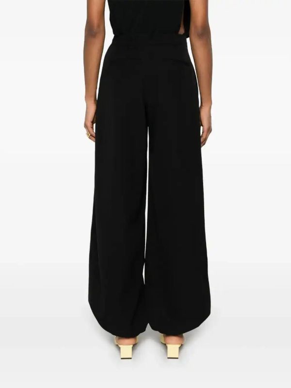 Jacquemus Black The Melao Trousers | Browns Wide-Leg Pants