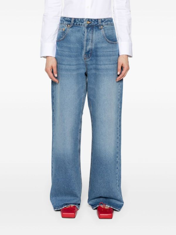 Jacquemus Blue Le De-Nîmes Large Jeans | Browns Wide-Leg Jeans