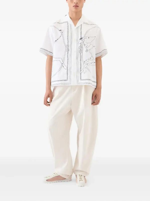 Jacquemus Dog-print Short-sleeve Shirt | Browns Shirts