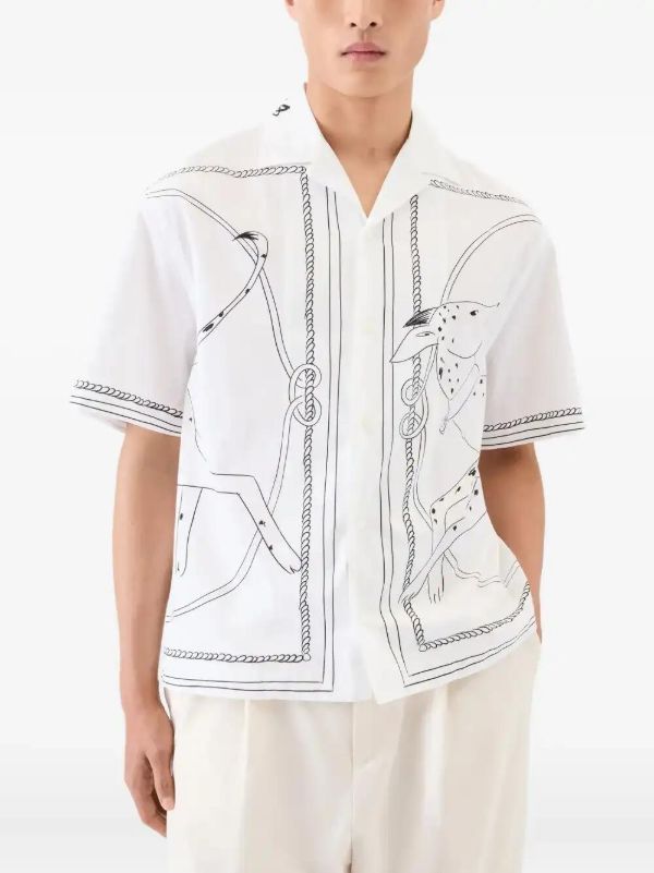 Jacquemus Dog-print Short-sleeve Shirt | Browns Shirts