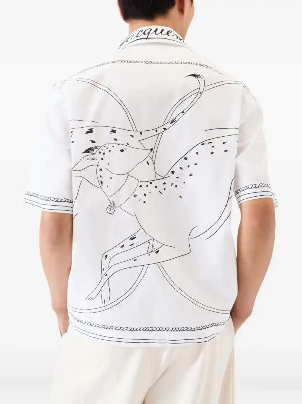 Jacquemus Dog-print Short-sleeve Shirt | Browns Shirts