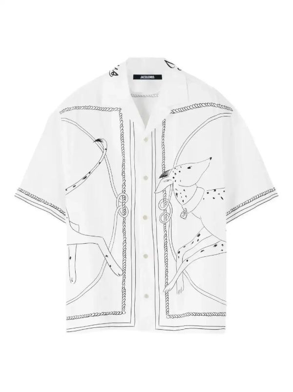 Jacquemus dog-print short-sleeve shirt | Browns Shirts
