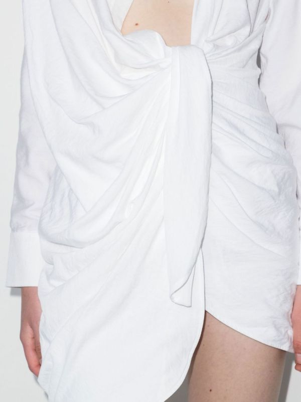 Jacquemus Draped Shirt Dress | Browns Cocktail & Party Dresses