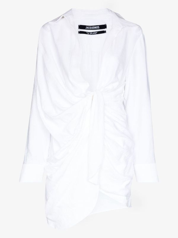 Jacquemus draped shirt dress | Browns Cocktail & Party Dresses