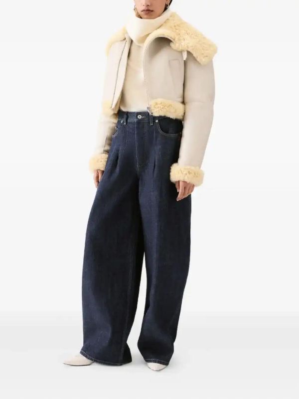 Jacquemus Le De-Nîmes Ovalo Pleated Jeans | Browns Wide-Leg Jeans