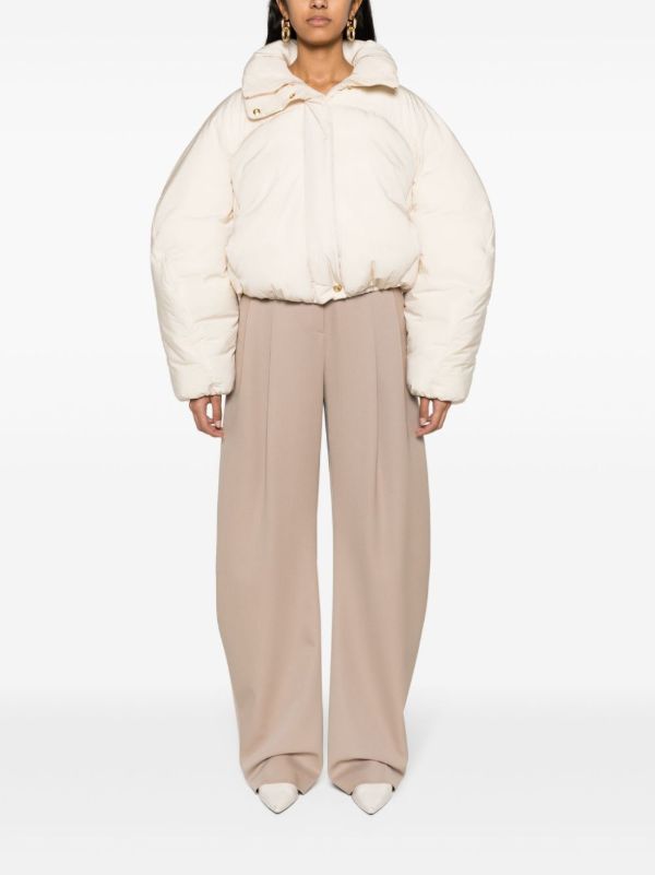 Jacquemus Neutral La Doudoune Courte Caraco Jacket | Browns Down Jackets