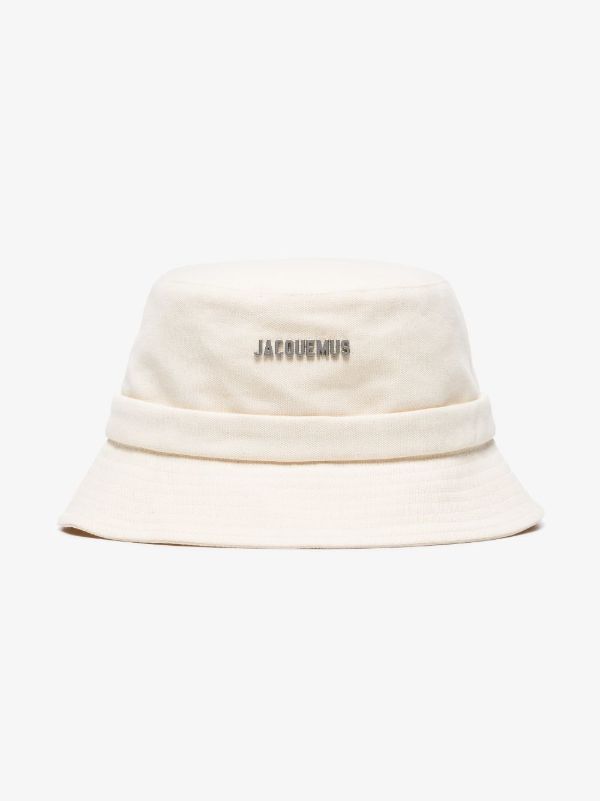 Jacquemus neutral Le Bob Gadjo bucket hat | Browns Hats