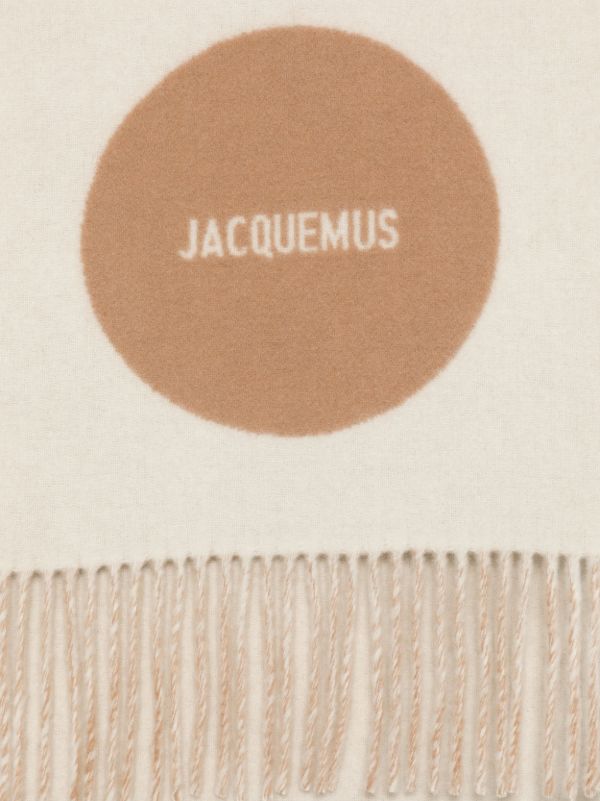 Jacquemus Neutral Logo Jacquard Scarf | Browns Scarves