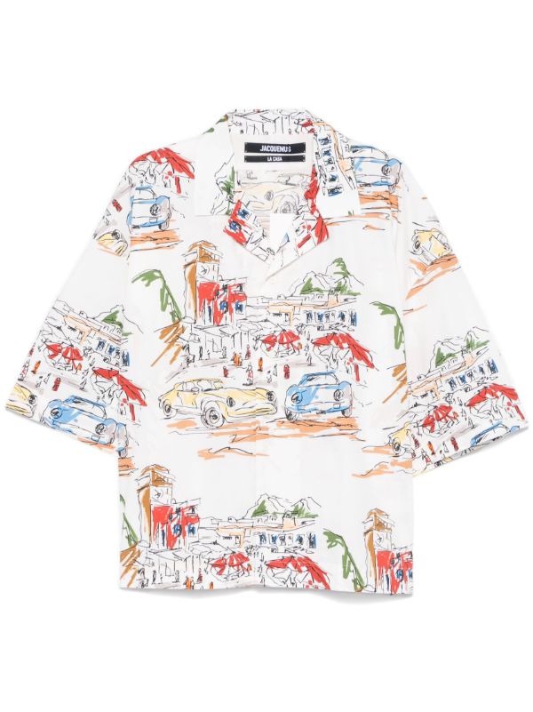 Jacquemus Printed Cotton Shirt | Browns Shirts
