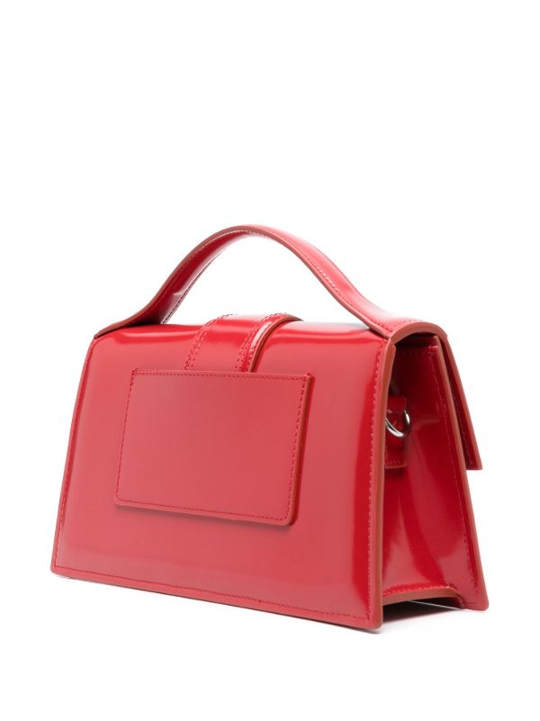 Jacquemus Red Le Grand Bambino Patent Leather Top Handle Bag | Browns Top Handle Bags