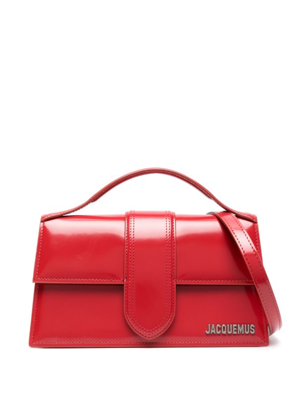 Jacquemus Red Le Grand Bambino Patent Leather Top Handle Bag | Browns Top Handle Bags