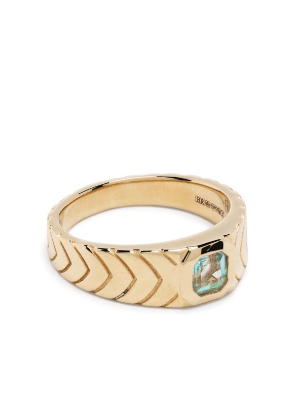 Jacquie Aiche 14K yellow gold aquamarine ring | Browns Fine Rings