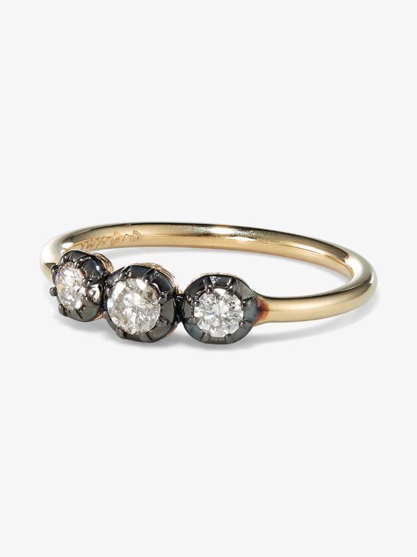 Jacquie Aiche 14K yellow gold Sophia diamond ring | Browns Fine Rings