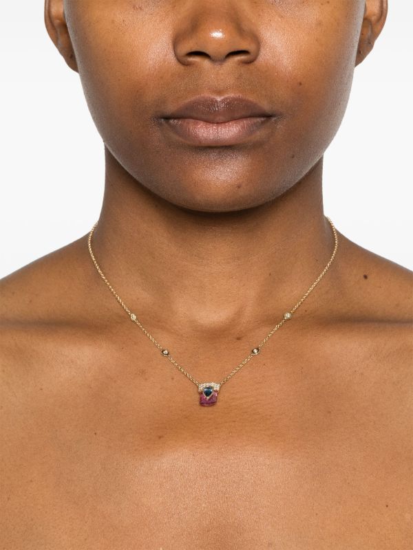 Jacquie Aiche 14kt Yellow Gold Pendant Diamond Necklace | Browns Necklaces