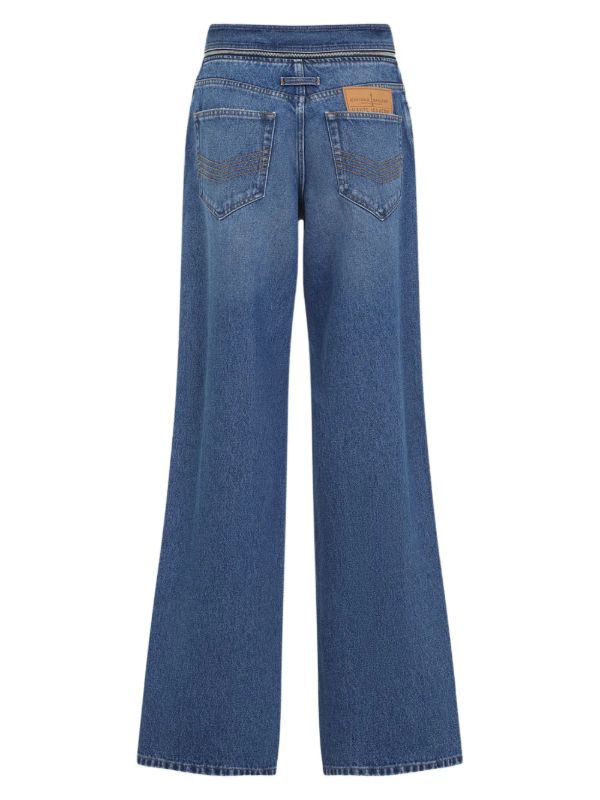 Jean Paul Gaultier Blue Belted Jeans | Browns Wide-Leg Jeans