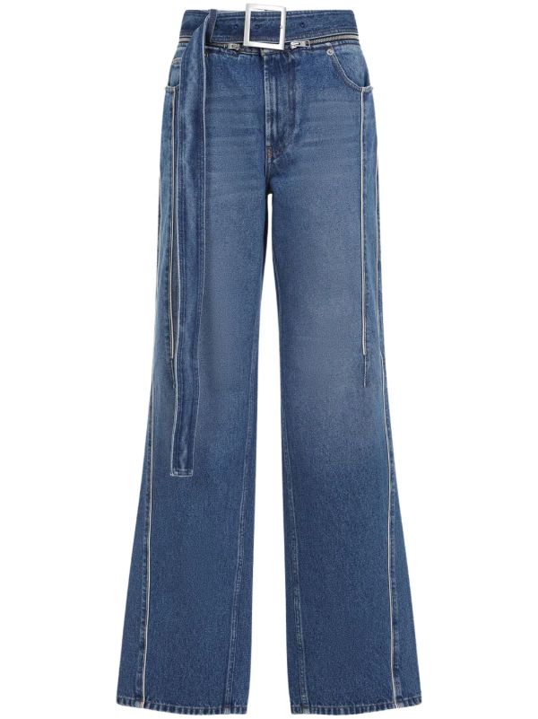 Jean Paul Gaultier Blue Belted Jeans | Browns Wide-Leg Jeans