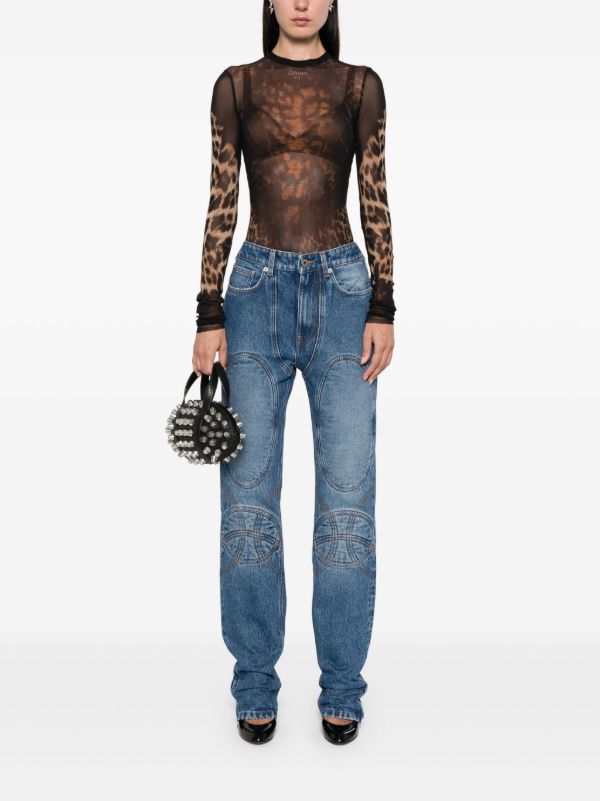 Jean Paul Gaultier Lace-Up Tapered Jeans | Browns Tapered Jeans
