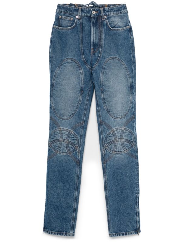 Jean Paul Gaultier Lace-Up Tapered Jeans | Browns Tapered Jeans