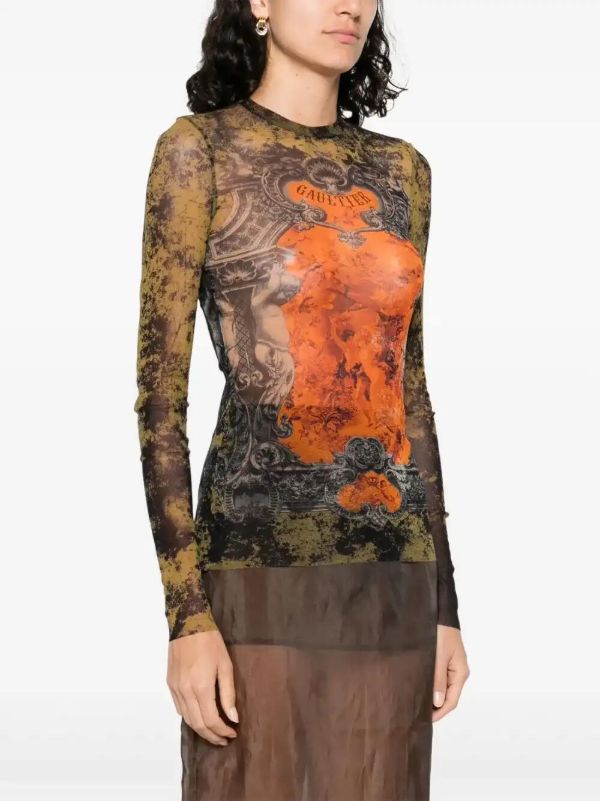 Jean Paul Gaultier Logo-print Top | Browns T-Shirts & Jersey Shirts