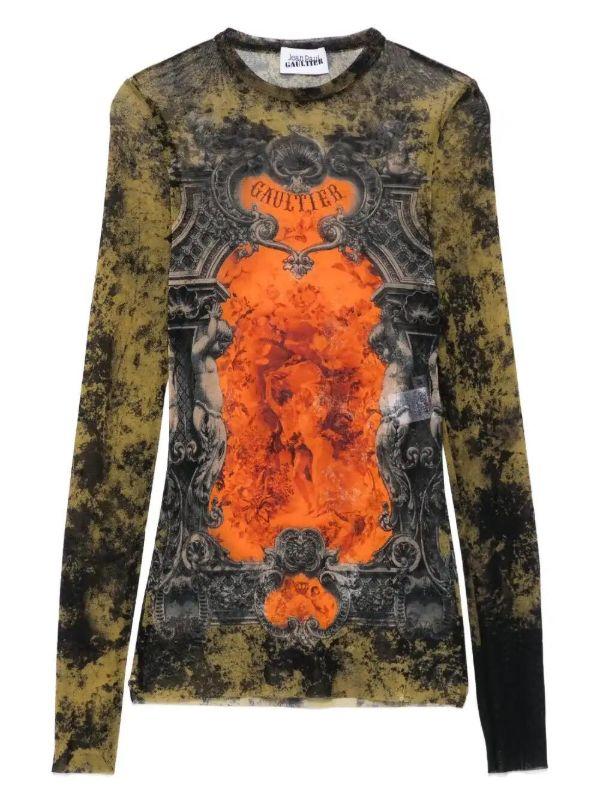 Jean Paul Gaultier logo-print top | Browns T-Shirts & Jersey Shirts