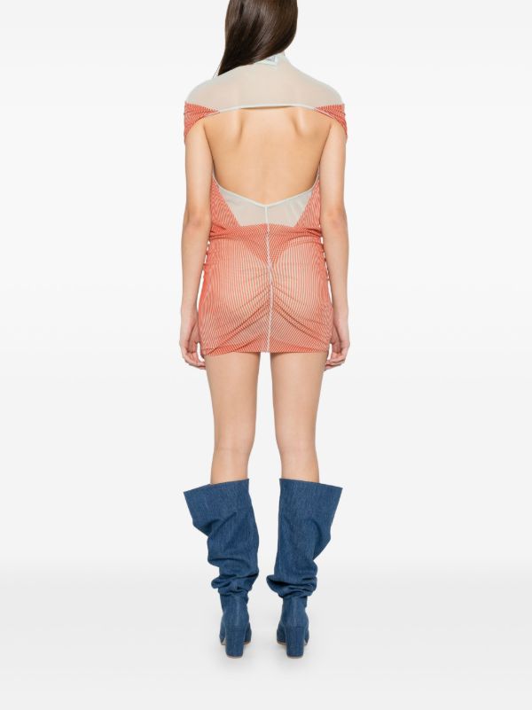 Jean Paul Gaultier Orange Trompe L'Oeil Dress | Browns Day Dresses