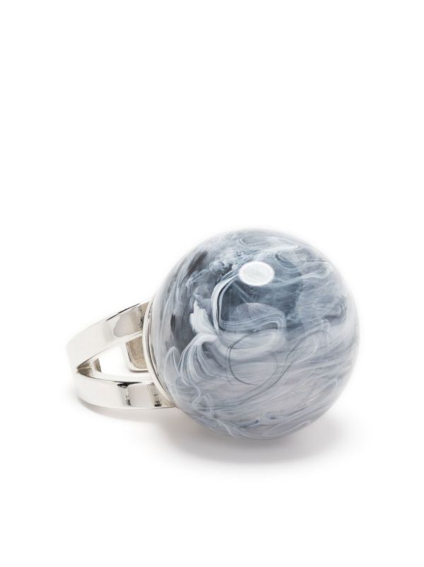 Jean Paul Gaultier X La Manso Silver-tone Crystal Ball Ring | Browns Rings