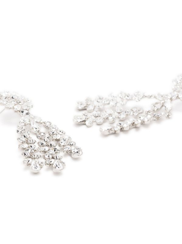 Jennifer Behr Silver-Tone Drop Crystal Earrings | Browns Earrings